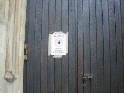 Bauarbeiten an der Kirche im Herbst 2012